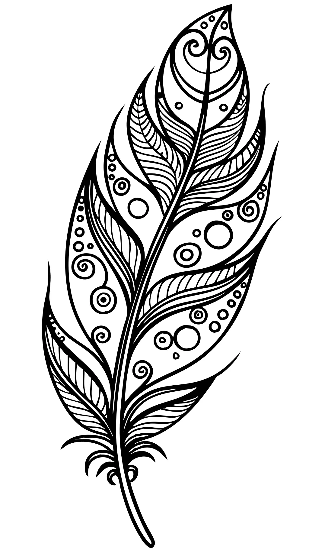 feather coloring page